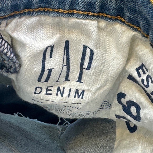 Gap | NWT Pride Embroidered Rainbow Mid Rise Stretch Denim Cut Off Jean Shorts - Picture 9 of 13